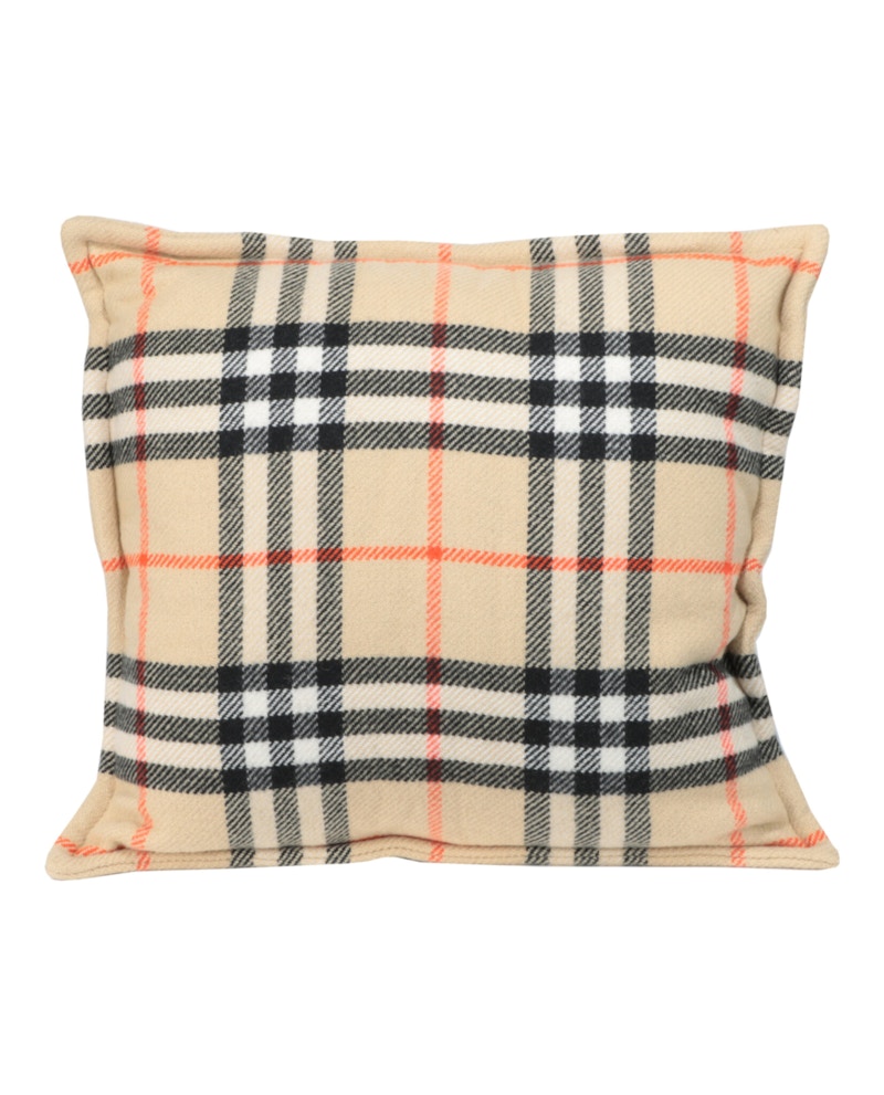 Burberry Large Vintage Check Throw PIllow Sand Creme