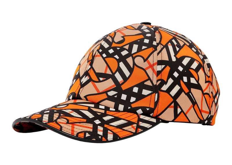Burberry Monogram Print Baseball Cap Oranje