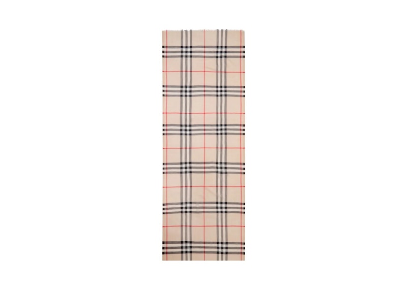 Burberry Mu Gentleman Scarf Stone Check