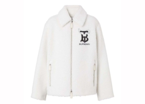 Burberry Rabbit Applique Fleece Jacket Ecru Creme