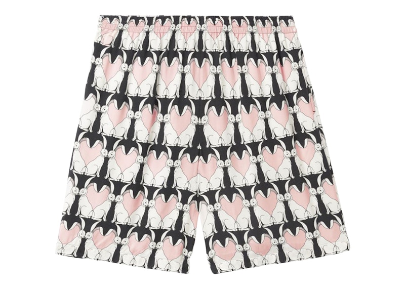 Burberry Rabbit-Print Shorts Zwart