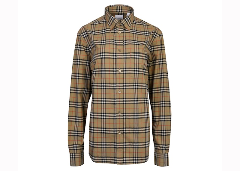 Burberry Small Scale Check Shirt Bruin