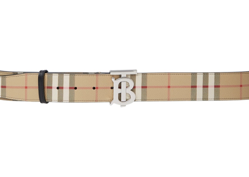 Burberry TB Buckle Check Belt Multi Multicolor