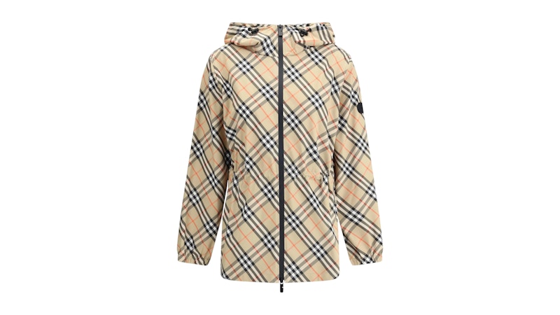 Burberry Women’s Check Lightweight Jacket Sand Creme