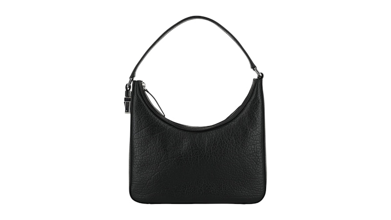 ByFar Rhea Large Grain Shoulder Bag Zwart