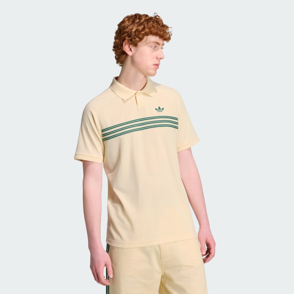CHEST STRIPES POLOSHIRT Warm Vanilla