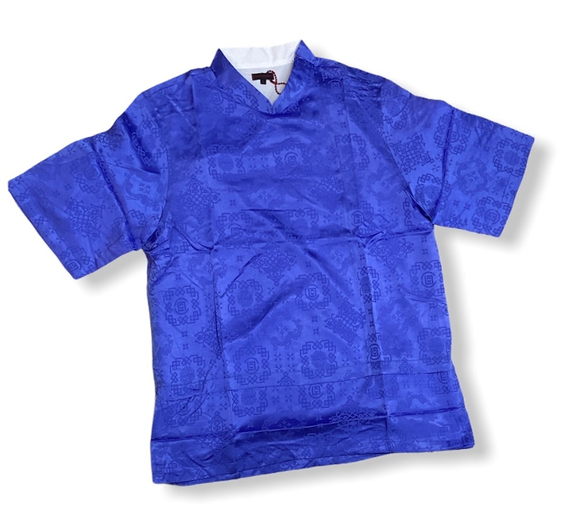 CLOT Silk Pullover Shirt Blauw