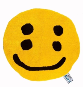 Cactus Plant Flea Market Double Vision Smiley Rug Geel