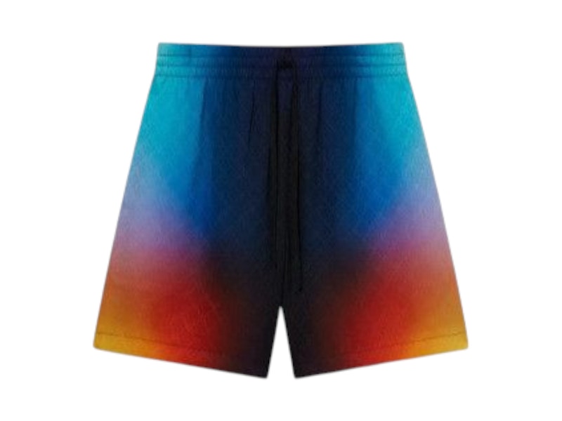Casablanca Drawstring Silk Shorts Gradient