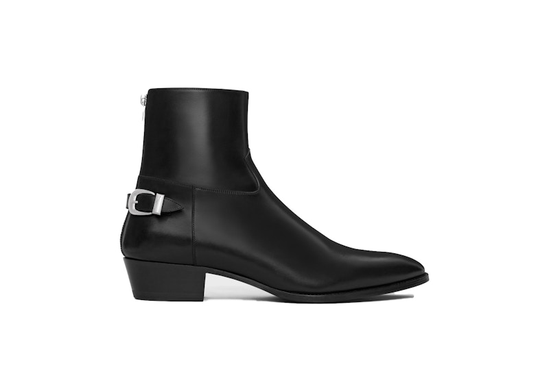 Celine Isaac Buckle Zipped Boot Zwart