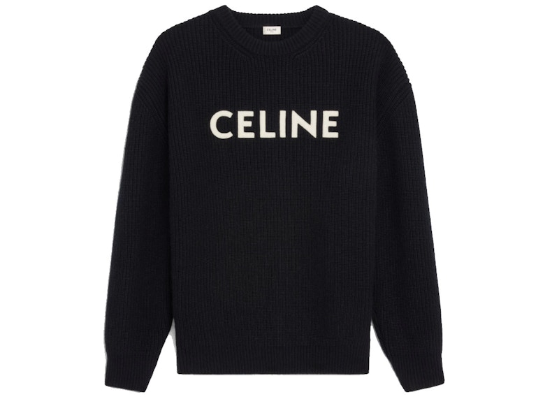Celine Oversized Sweater In Wool Zwart