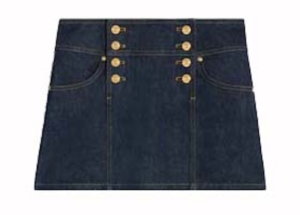 Celine Trapeze Rinse Washed Mini Skirt Rinsed