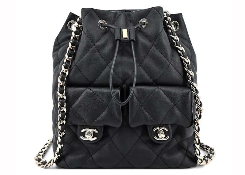 Chanel Drawstring Two Pocket Backpack Zwart