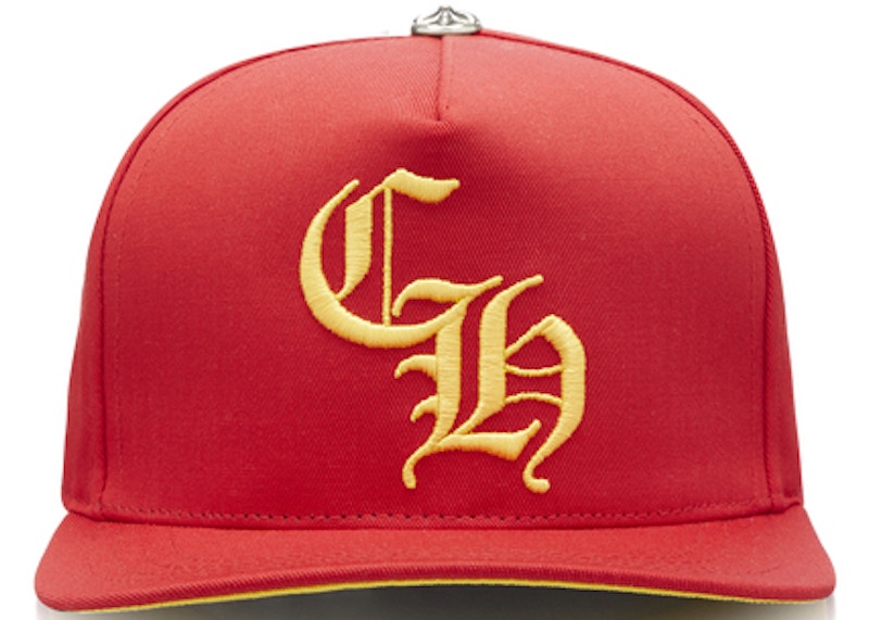 Chrome Hearts CH Button Hat Rood