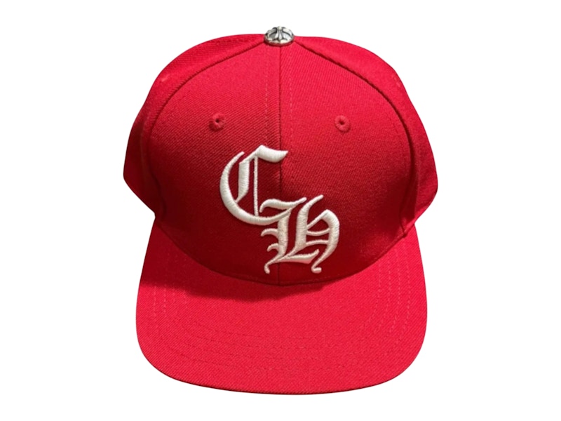Chrome Hearts Essentials LA Exclusive Baseball Wool Cap Rood