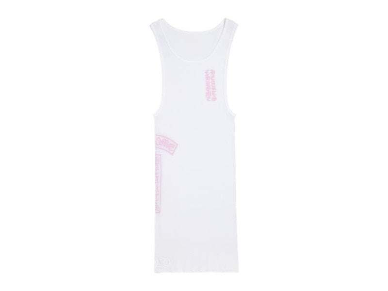 Chrome Hearts T Bar Rib Tank Roze