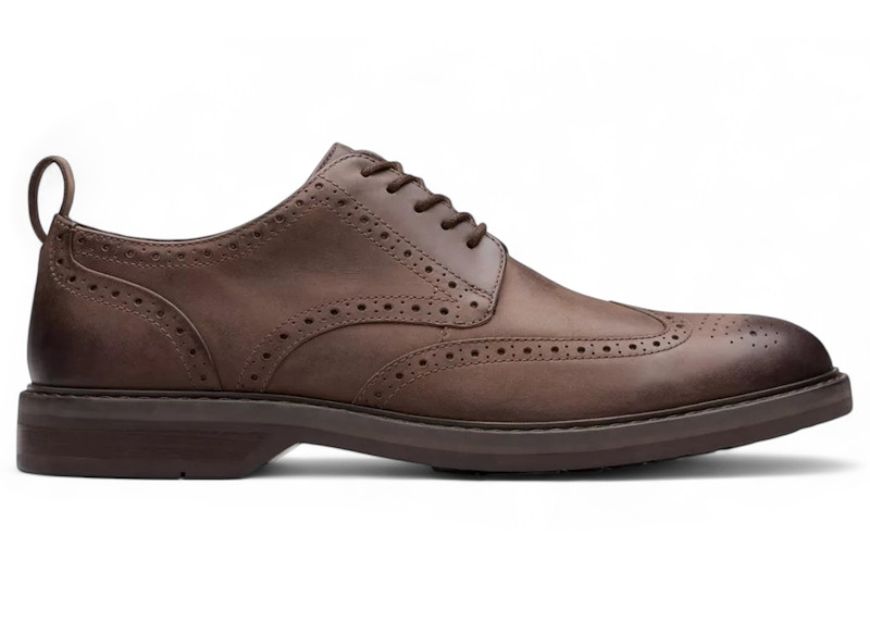 Clarks Aldwin Limit Leather Bruin