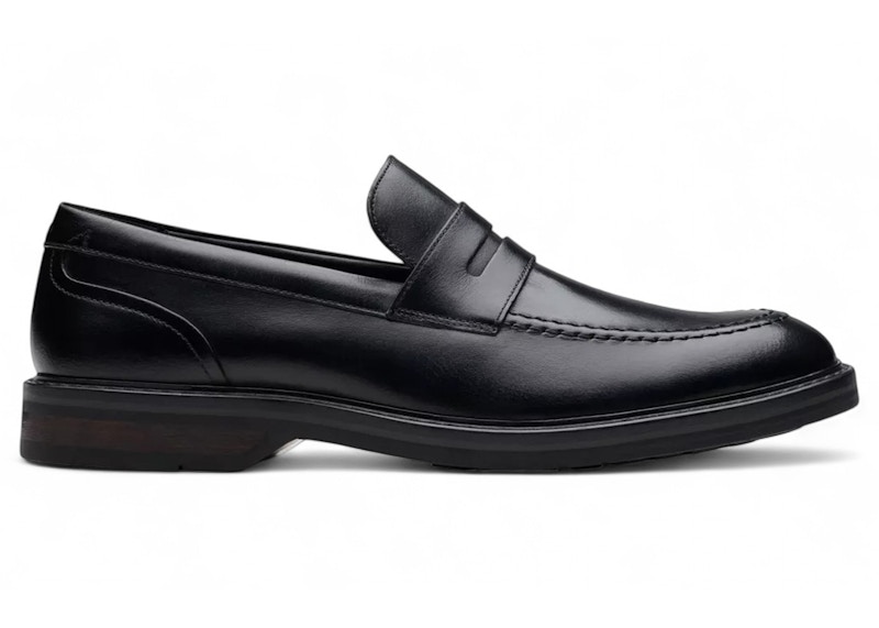 Clarks Aldwin Step Leather Zwart