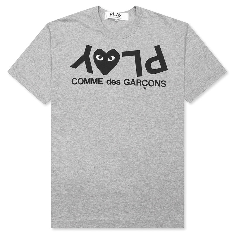 Comme des Garcons Play Inverted Text T-shirt Grijs