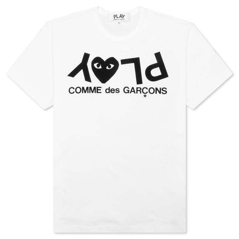 Comme des Garcons Play Inverted Text T-shirt Wit