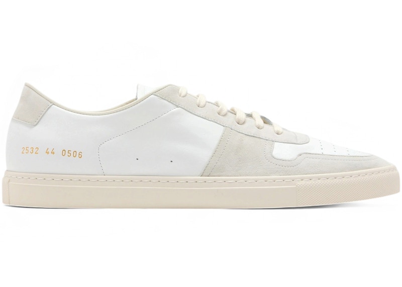 Common Projects BBall Low Leather Suede Wit