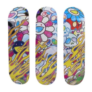 Takashi Murakami Takashi Murakami Flaming Skull Skateboard Deck Set