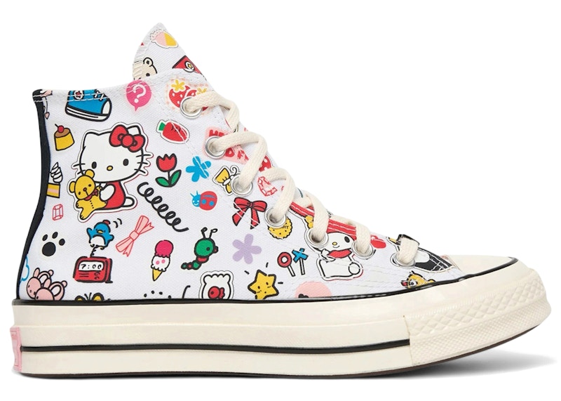 Converse Chuck 70 Hi Hello Kitty Stickers Groen