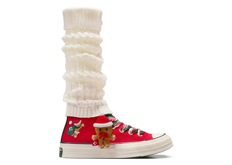Converse Chuck 70 Hi X-Mas Gingerbread & Knit Sock Rood