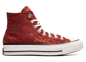 Converse Chuck 70 Hi Apple Satin Leopard Rottin Apple/by The Campfire/maroon