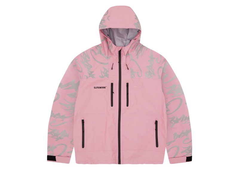 Corteiz Elitework Waterproof Shell Jacket Roze