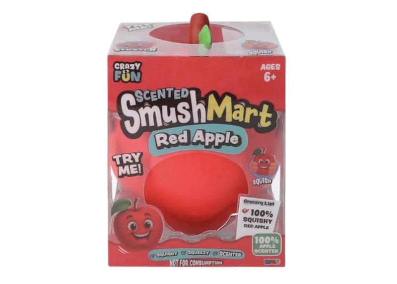 Crazy Fun Smush Mart Apple Squishy Fidget Toy
