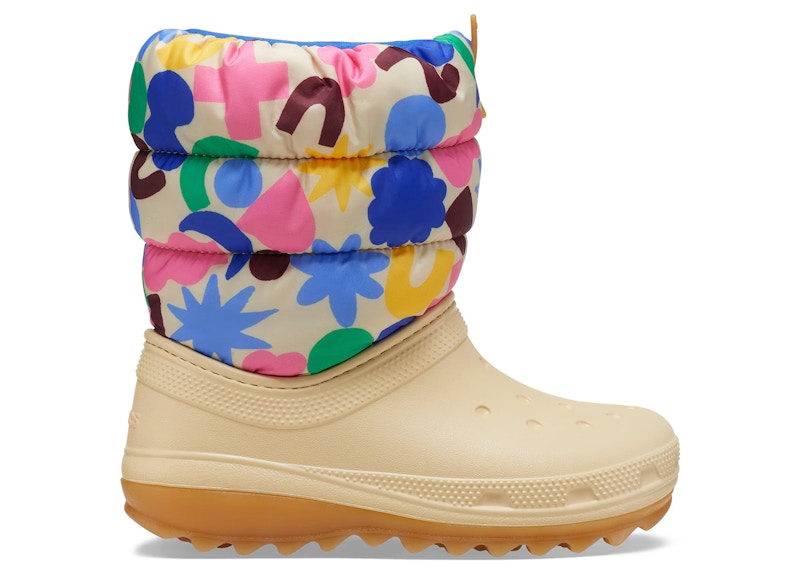Crocs Classic Neo Puff Boot Shiitake Multi Multicolor