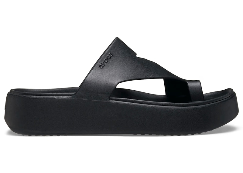 Crocs Getaway Platform Toe Loop Flip Zwart