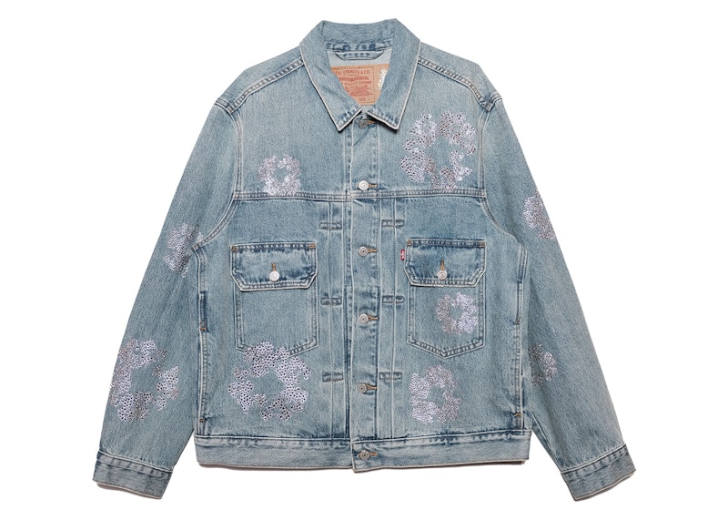 Tears Bust Down Tears Type 2 Jacket Light Wash