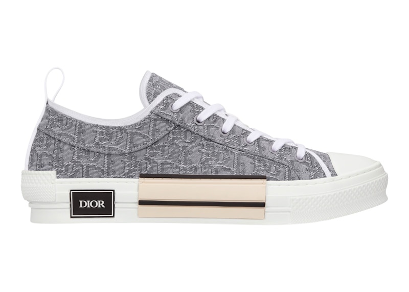 Dior B23 Low Top Ruthenium Metallic Thread Dior Oblique Jacquard Wit