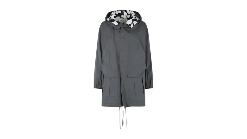 Dries Van Noten Washed Heavyweight Jacket Dark Grijs