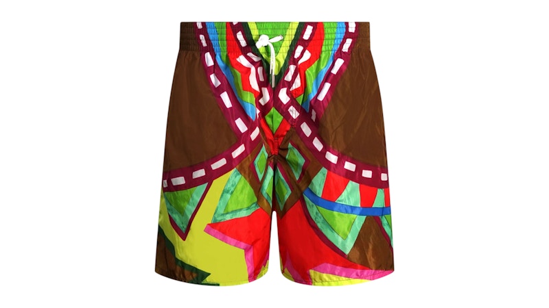 Dsquared2 Colourful Abstract Design Swim Shorts Bruin