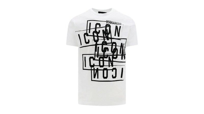 Dsquared2 Icon Stamps Logo T-Shirt Wit