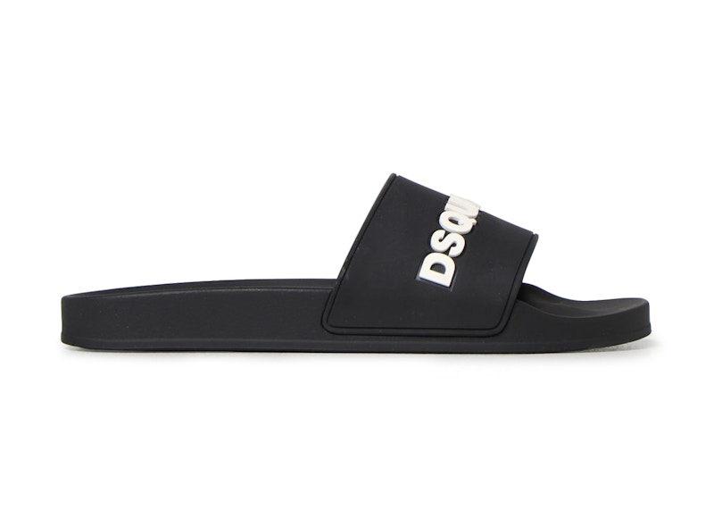 Dsquared2 Logo Pool Slides Zwart