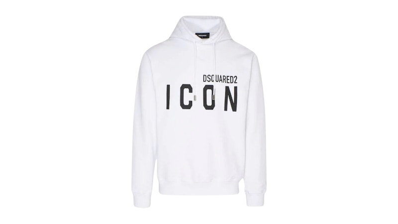 Dsquared2 Regular Fit Icon Logo Hoodie Wit