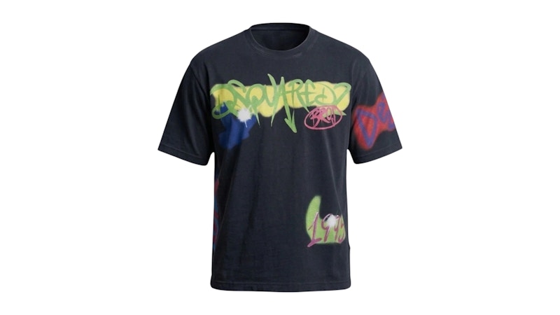 Dsquared2 S71GD1650 Loose Fit Tee Zwart