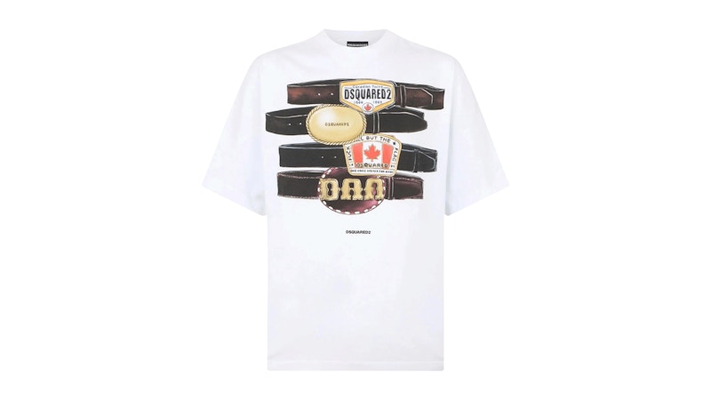 Dsquared2 S78GD0113 Iconique Loose Fit Tee Wit
