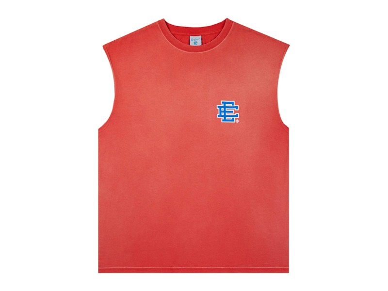 Eric Emanuel EE Basic Cutoff Tank Washed Blauw