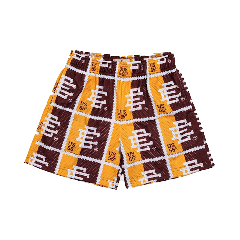 Eric Emanuel EE Basic Stamp Short Maroon Geel