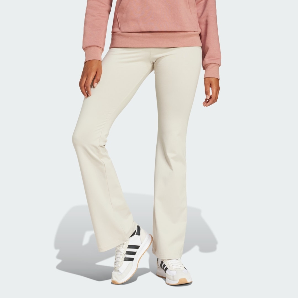 Essentials Small Logo Flared Legging Beige