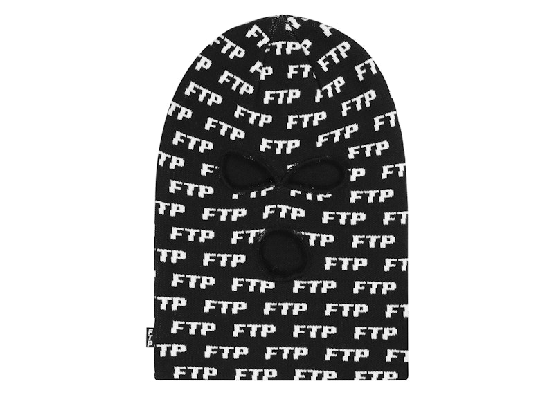 FTP Allover Logo Ski Mask Zwart
