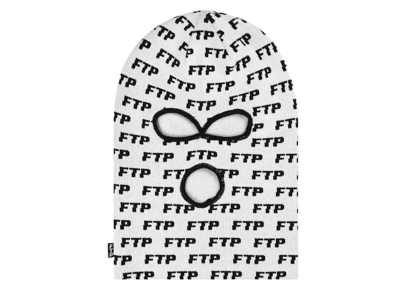 FTP Allover Logo Ski Mask Wit