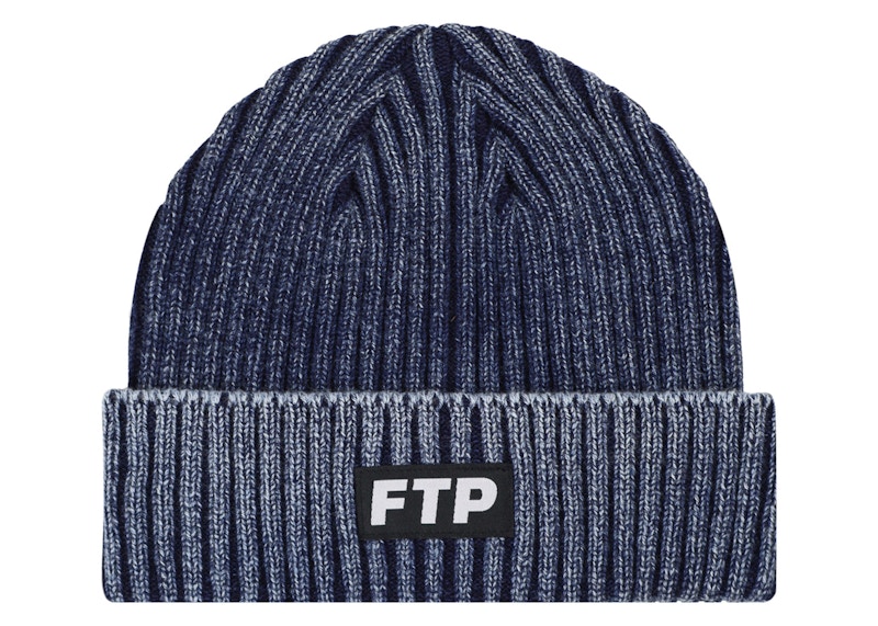 FTP Dye Logo Beanie Washed Indigo