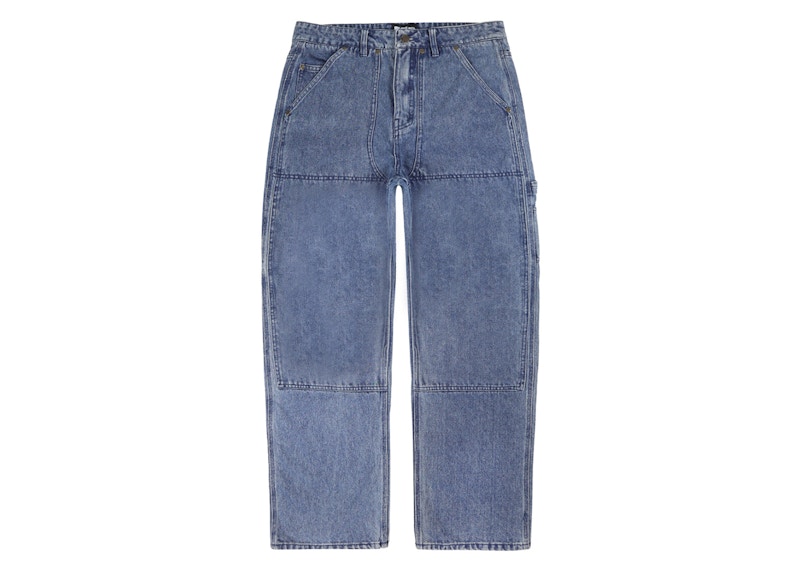 FTP Frayed Logo Carpenter Pant Washed Indigo