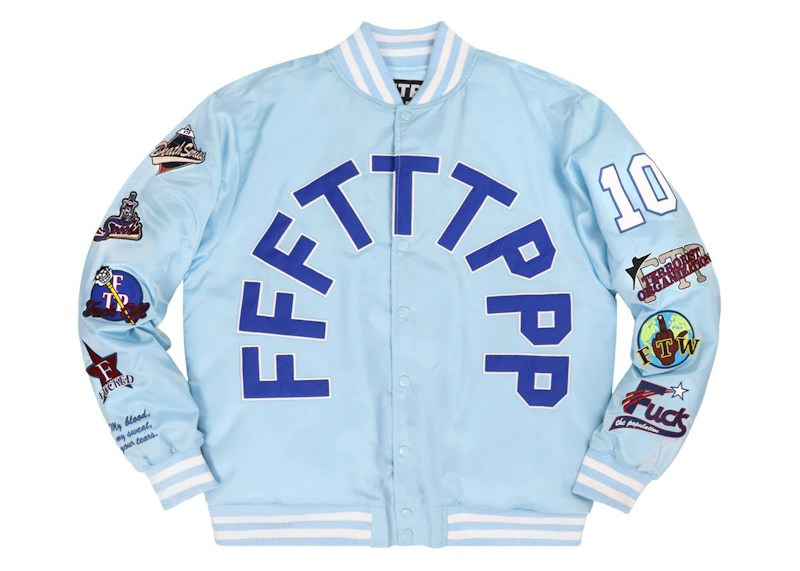 FTP League Varsity Jacket Light Blauw